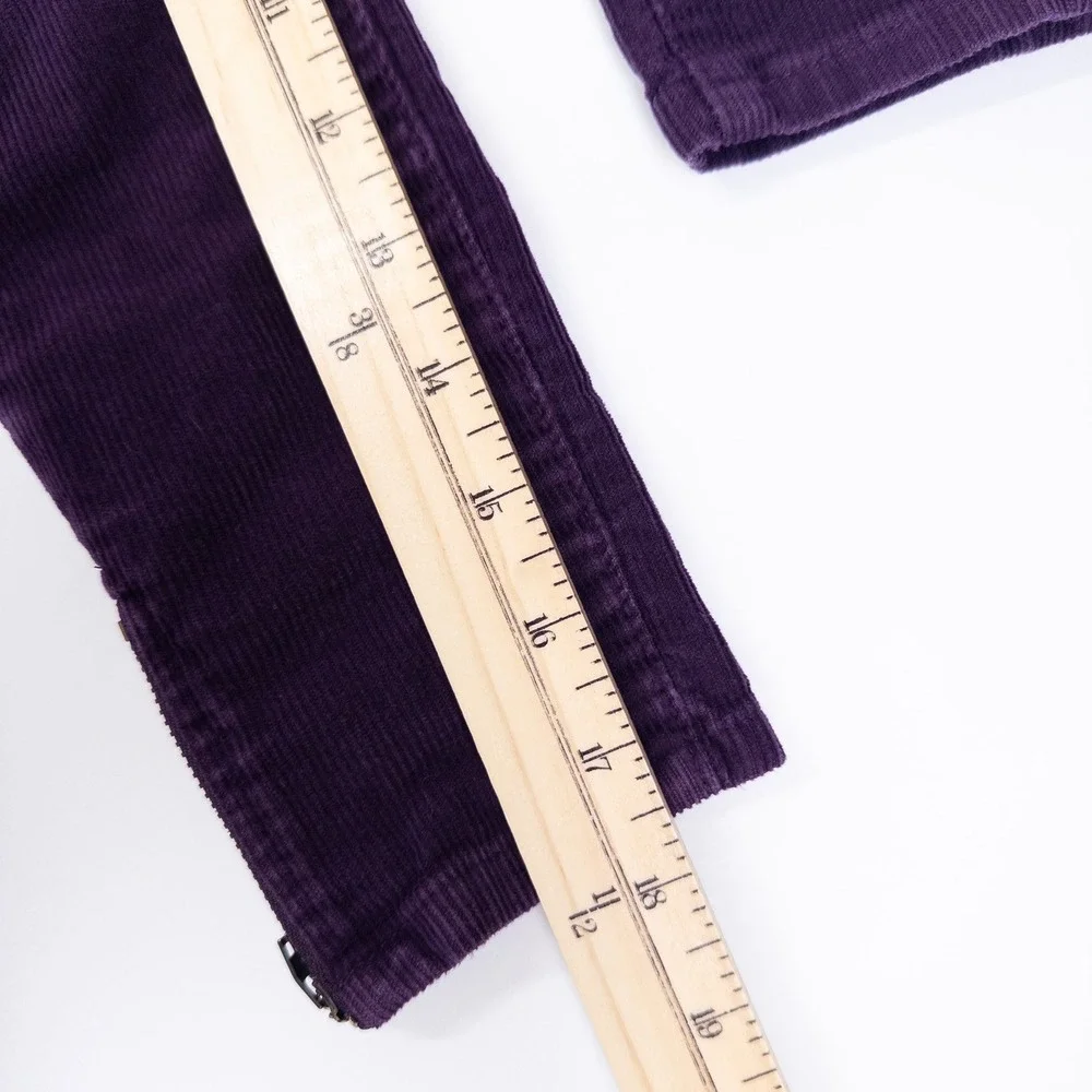 Ralph Lauren Corduroy Pants Kids 5 Purple‎ Slim Fit Ankle Zip Adjustable Waist